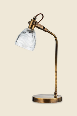 Nkuku Rarni Recycled Glass Table Lamp In Metallic