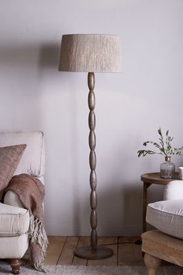 nkuku Konali Mango Wood Floor Lamp