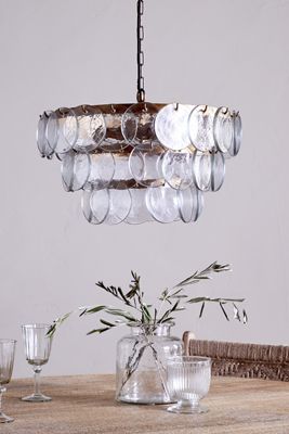 nkuku Kagitha Recycled Glass Chandelier