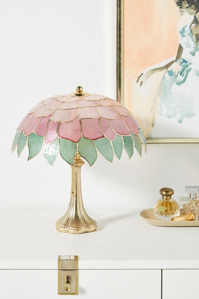 Tiffany Capiz Table Lamp #1