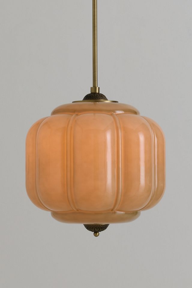 Eloise Scallop Milk Glass Pendant Ceiling Light #1