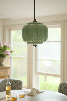 The Eloise Scallop Milk Glass Pendant Ceiling Light