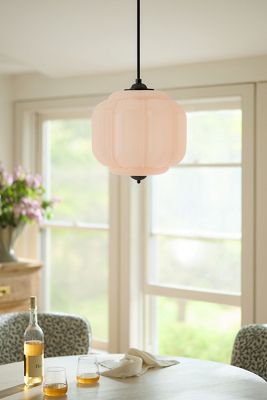 Eloise Scallop Milk Glass Pendant Ceiling Light