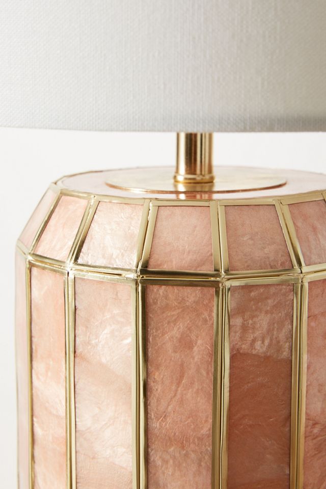Madelyn Capiz Faceted Table Lamp #1