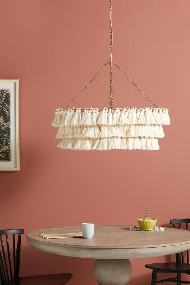 Anthropologie tassel store chandelier