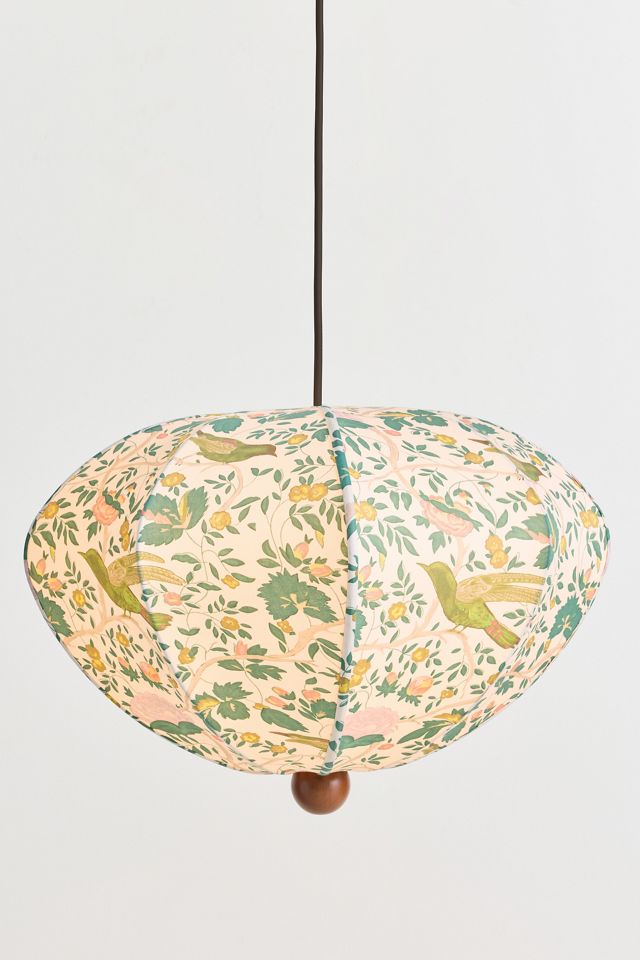 Dumpling Wood Semi-Flush Mount Pendant Light #1