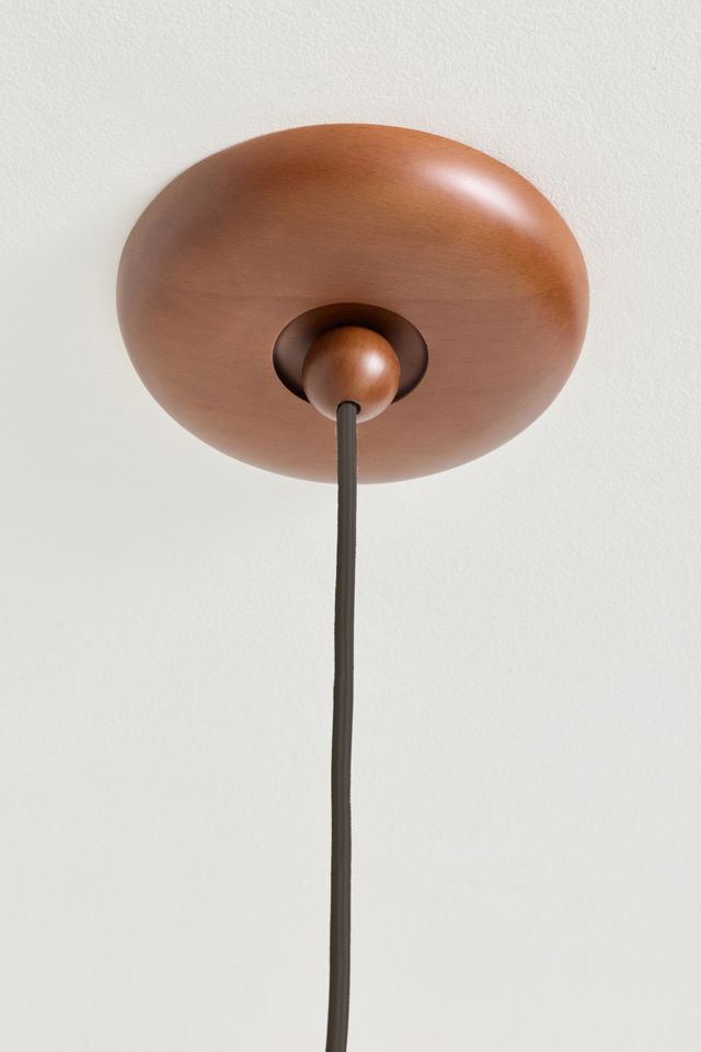 Dumpling Wood Semi-Flush Mount Pendant Light #3
