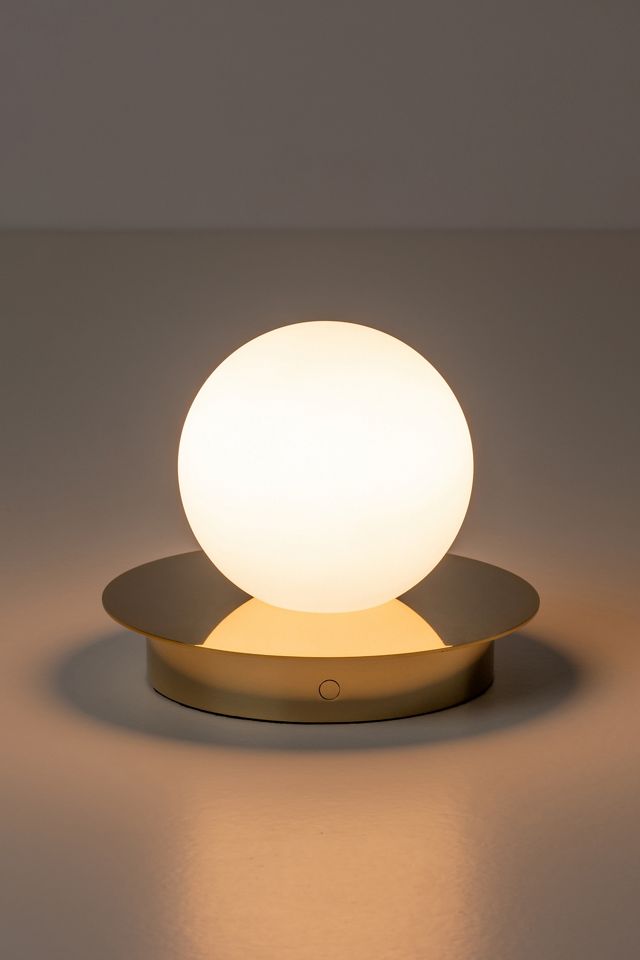 houseof Brass Opal Disk Rechargeable Table Lamp #1