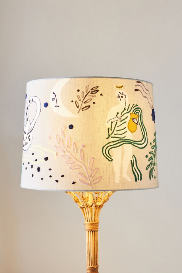 Embroidered Althea Lamp Shade #1