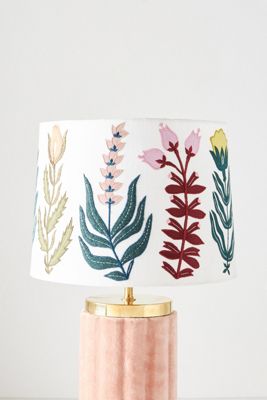 Embroidered Celise Drum Lamp Shade
