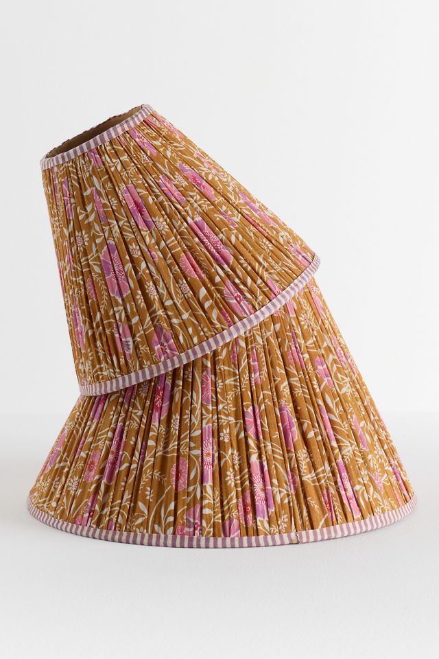 Ellen Merchant Ruched Empire Floral Cottage Lampshade #1