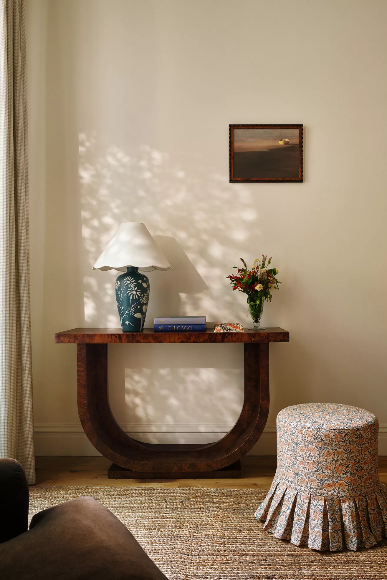 Ember Carved Ceramic Scallop Shade Table Lamp - thumbnail 4