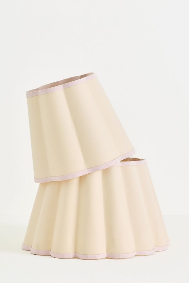 Scalloped Empire Fabric Trimmed Lampshade #6