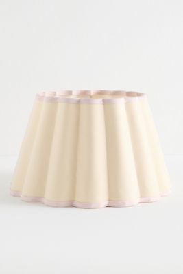 Scalloped Empire Fabric-Trimmed Lampshade
