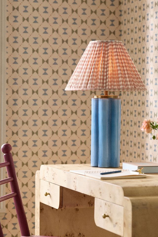 Ruched Empire Printed Lamp Shade #5