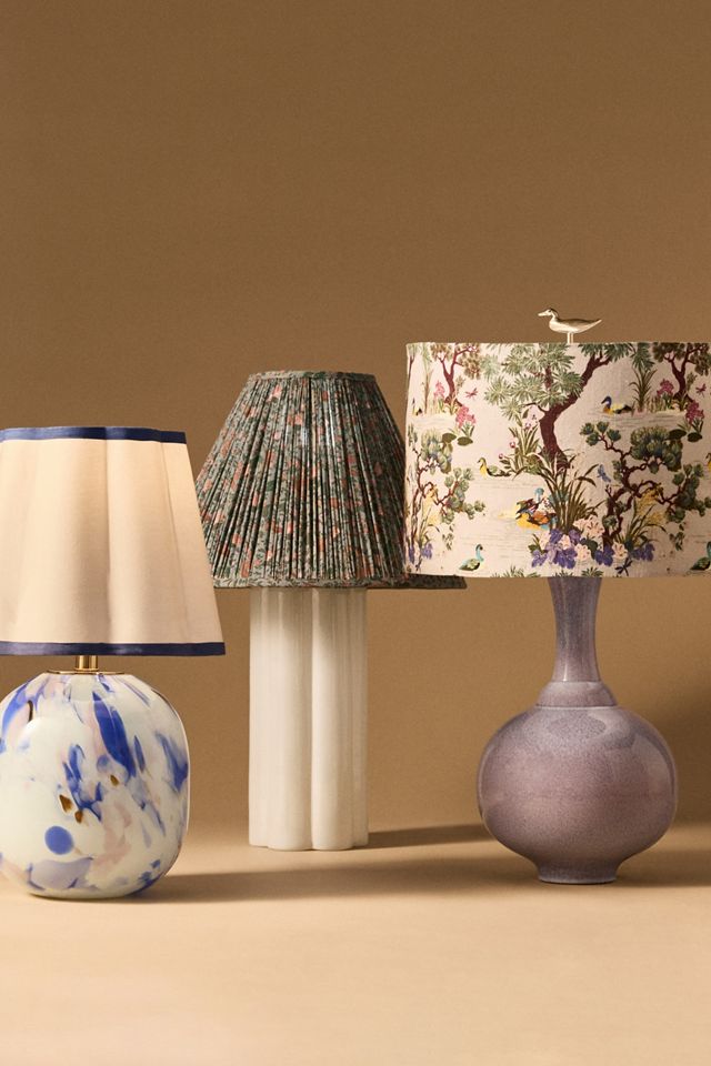 Ruched Empire Printed Lamp Shade #6