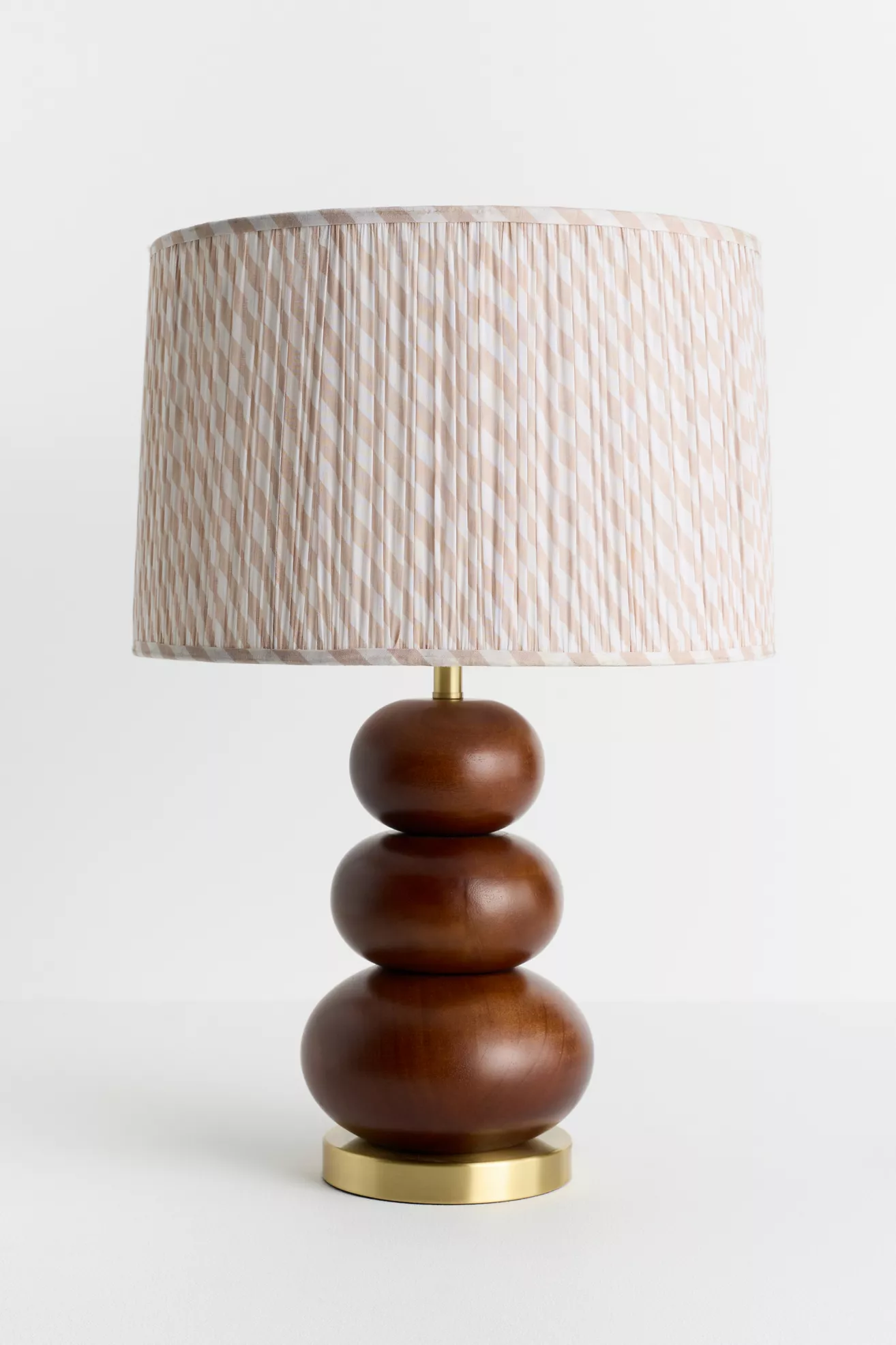 Ruched Printed Fabric Drum Lampshade - thumbnail 5