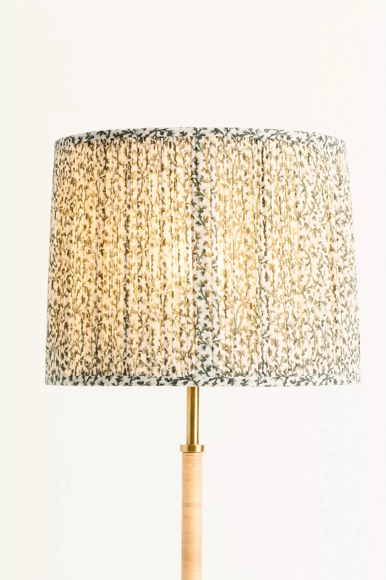 Ruched Printed Fabric Drum Lampshade - thumbnail 9