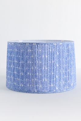 Ruched Printed Fabric Drum Lampshade