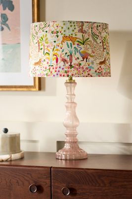 Printed Fabric Drum Lamp Shade