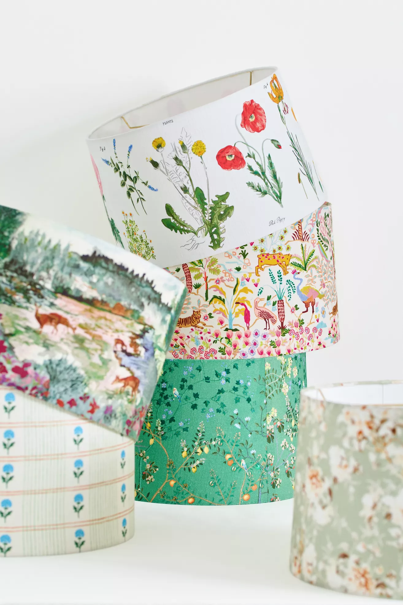 Printed Fabric Drum Lampshade - thumbnail 8