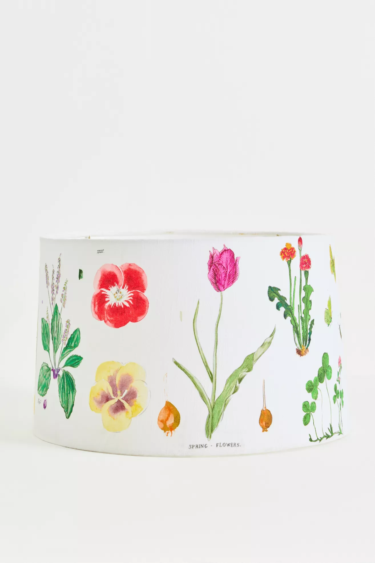 Printed Fabric Drum Lampshade