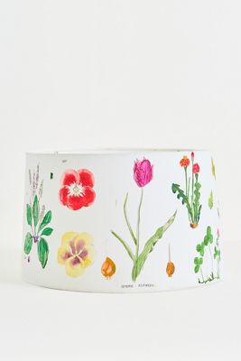 Printed Fabric Drum Lampshade