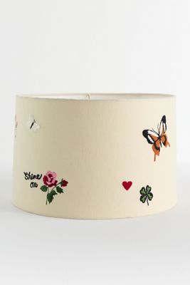 Printed Fabric Drum Lampshade