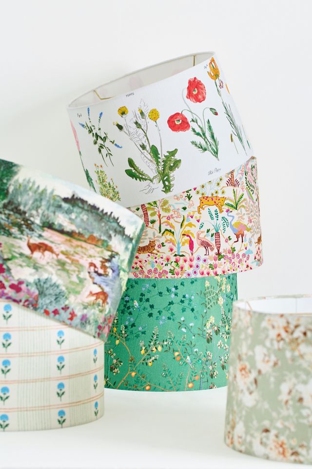 Printed Fabric Drum Lampshade #6
