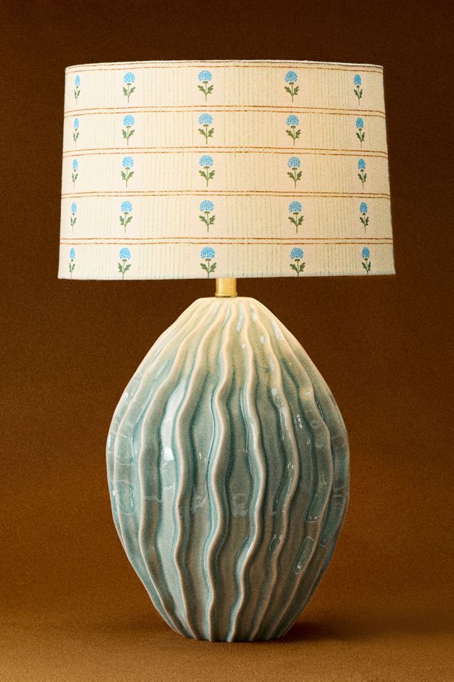 Printed Fabric Drum Lampshade #4
