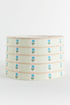 Printed Fabric Drum Lampshade