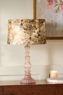 Anthropologie Printed Fabric Lamp Shade In Neutral
