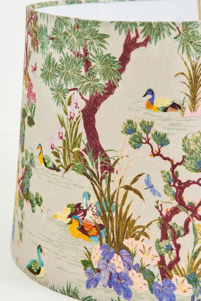 Printed Fabric Drum Lampshade #1