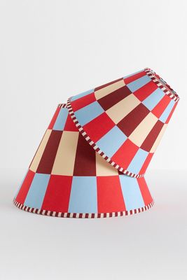Damson Madder Geometric Printed Empire Lampshade