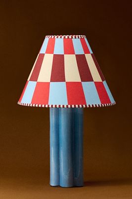 Damson Madder Geometric Printed Empire Lampshade