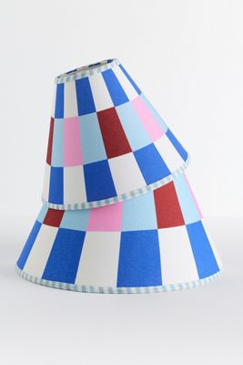 Damson Madder Geometric Printed Empire Lampshade