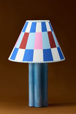 Pantalla de Lámpara Geométrica Impresa Damson Madder Empire