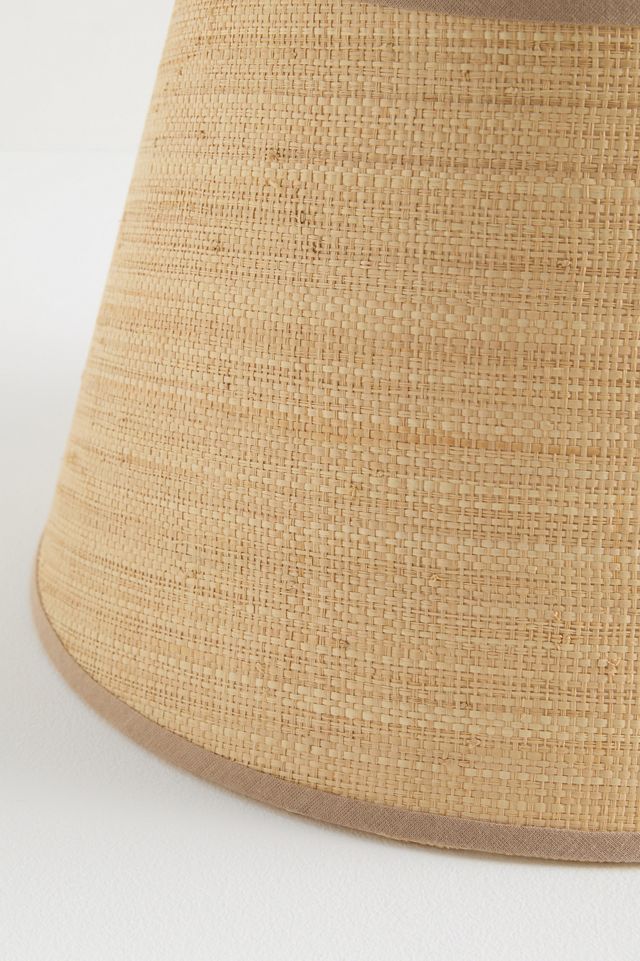 Raffia Tapered Drum Lamp Shade #6