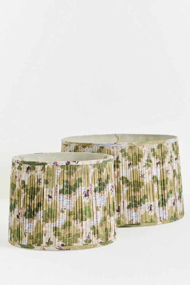 Merve Kahraman Ruched Printed Drum Lampshade #1