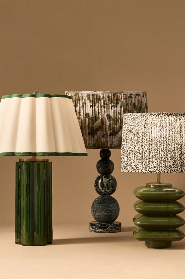 Merve Kahraman Ruched Printed Drum Lampshade #6
