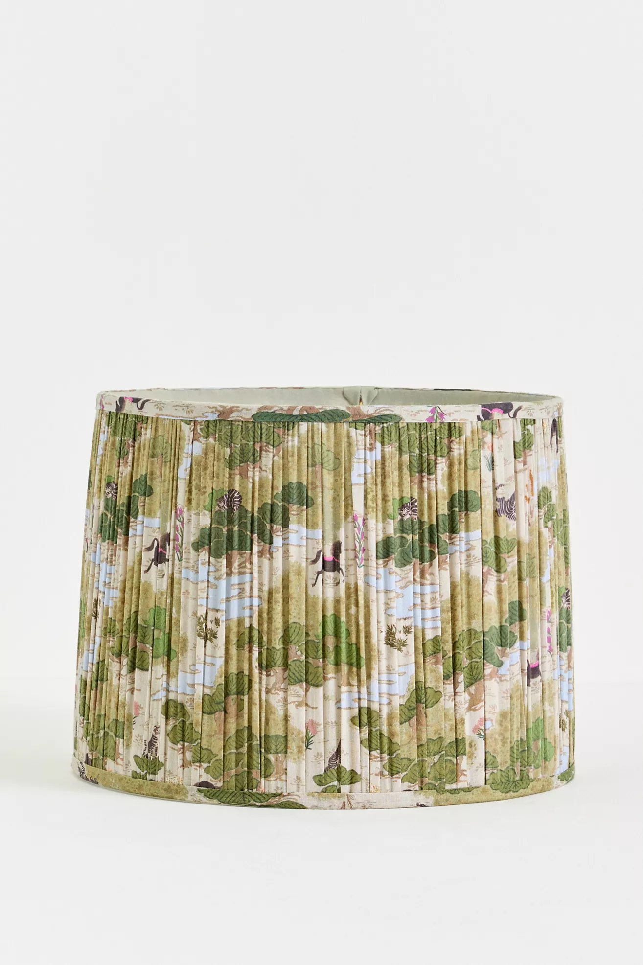 Merve Kahraman Ruched Printed Drum Lampshade