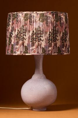 Merve Kahraman Shirred Printed Drum Lampshade