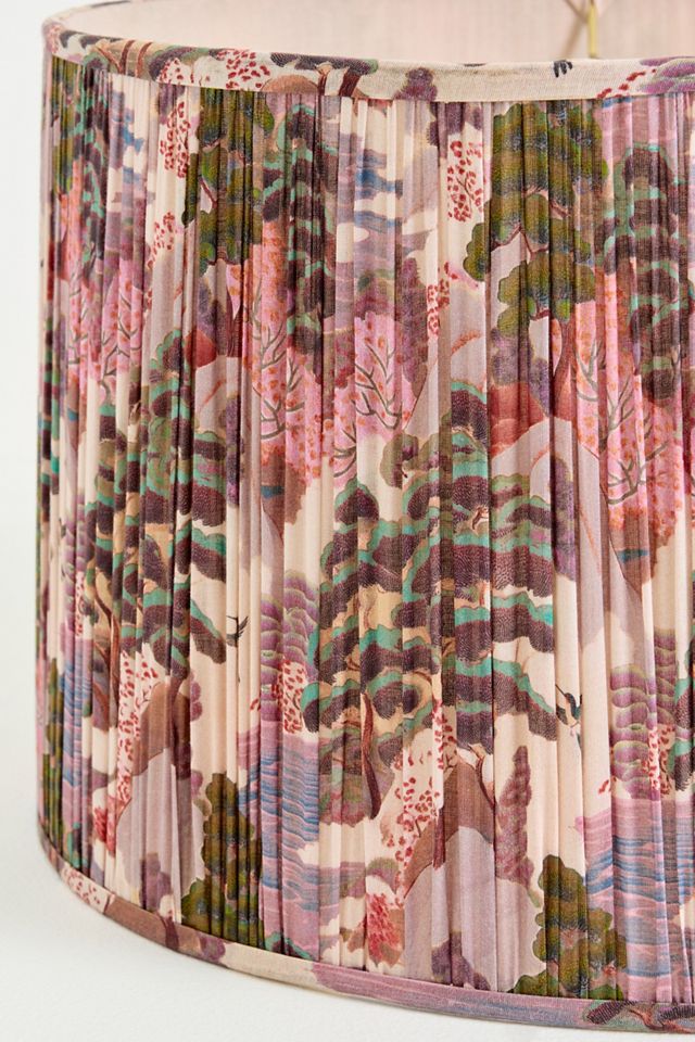 Merve Kahraman Ruched Printed Drum Lampshade #1