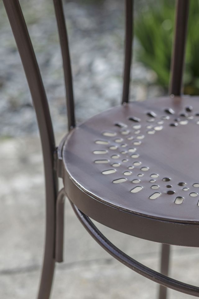 nkuku Jeavika Iron Outdoor Bistro Chair #1