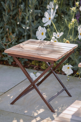 Nkuku Yatin Outdoor Side Table In Brown