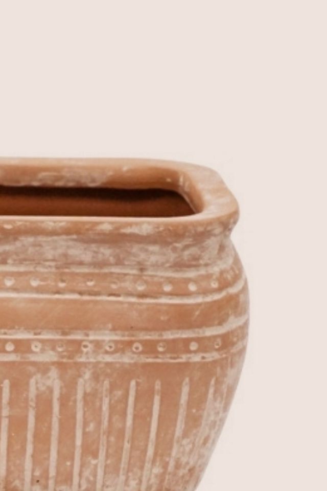 Tuscan Terracotta Ribbed Outdoor Trough, Set of 2 #2