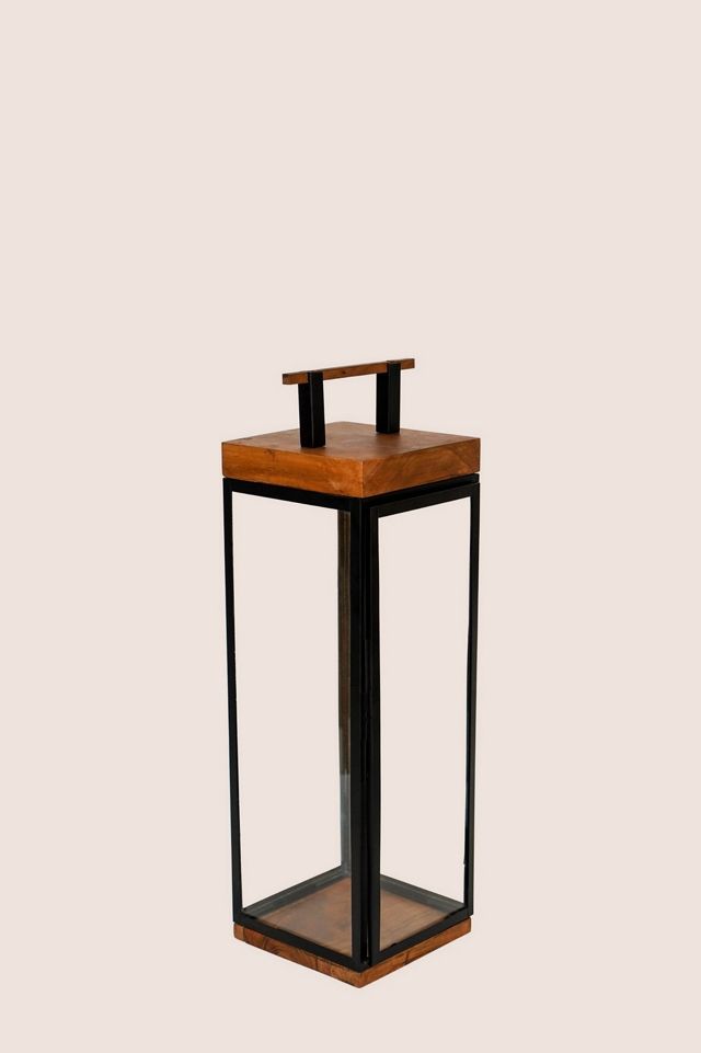 Grace Acacia Wood Small Lantern #2