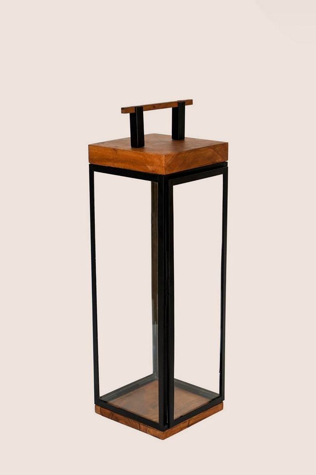 Grace Acacia Wood Large Lantern #2
