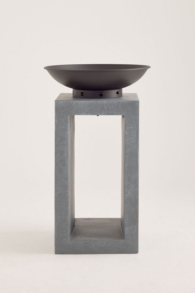 Square Console Cement Fire Pit #1