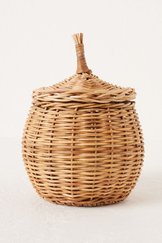 Wicker Round Storage Basket #1